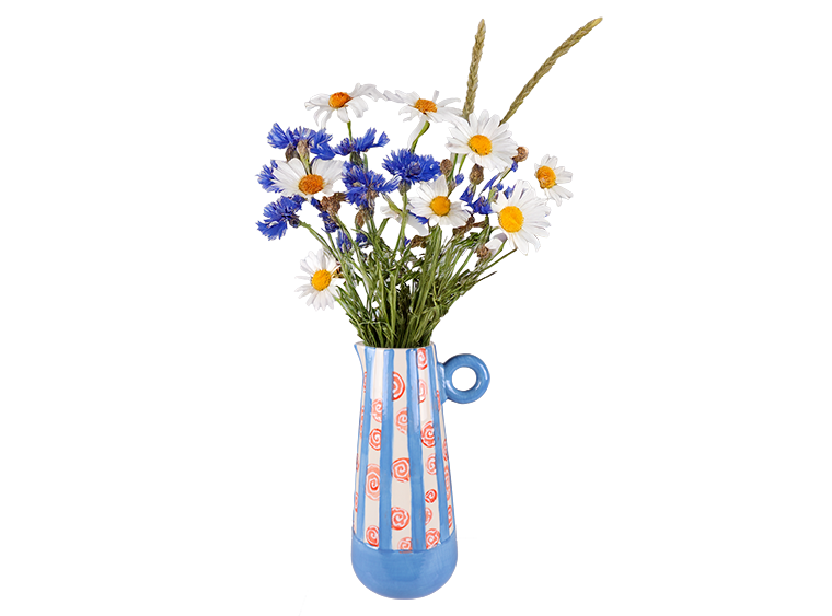 Slender Striped Vase