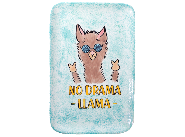 No Drama Llama Rectangle Plate