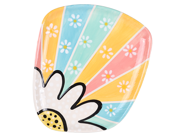 Funky Blooms Plate