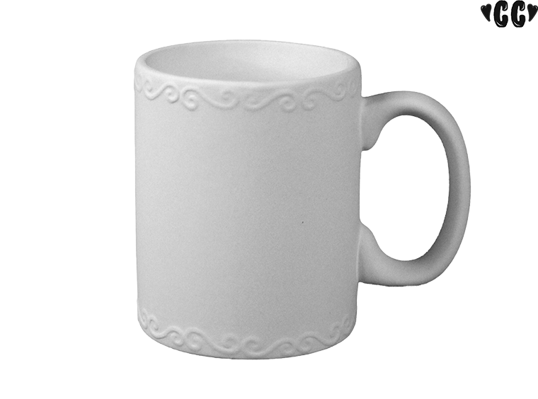 Swirly-Trimmed Mug