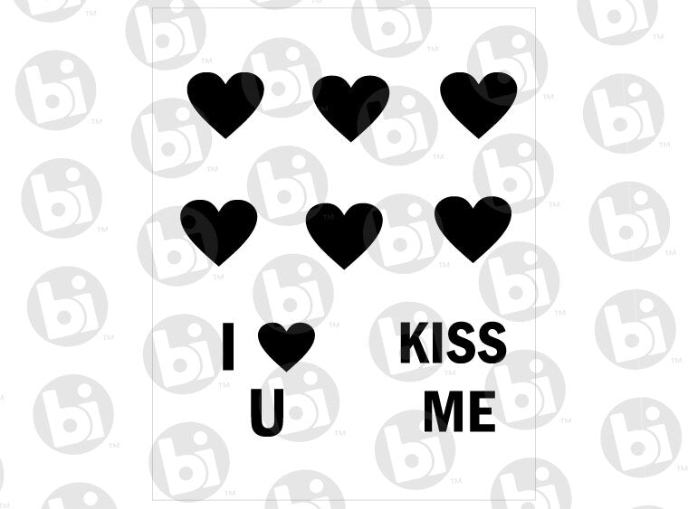 Conversation Heart Sticker Stencil