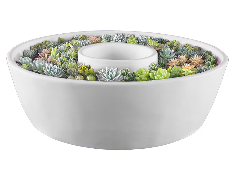 Stoneware Concentric Planter